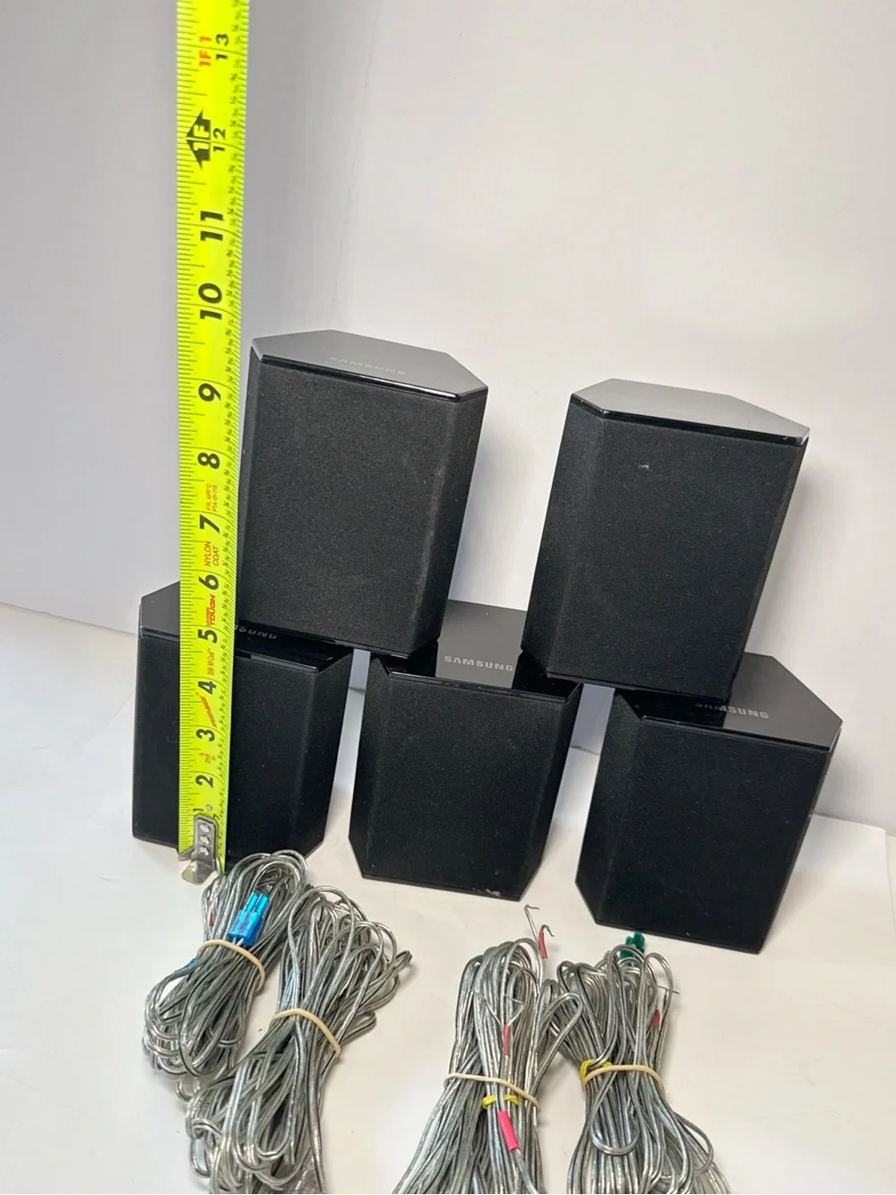 Samsung Home Theater Speakers Set 5 Piece Surround Sound Wired Speakers Black